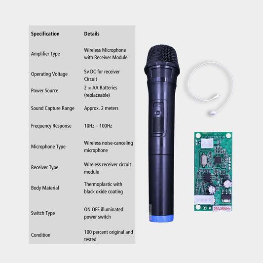 Wireless Microphone with Receiver Chip