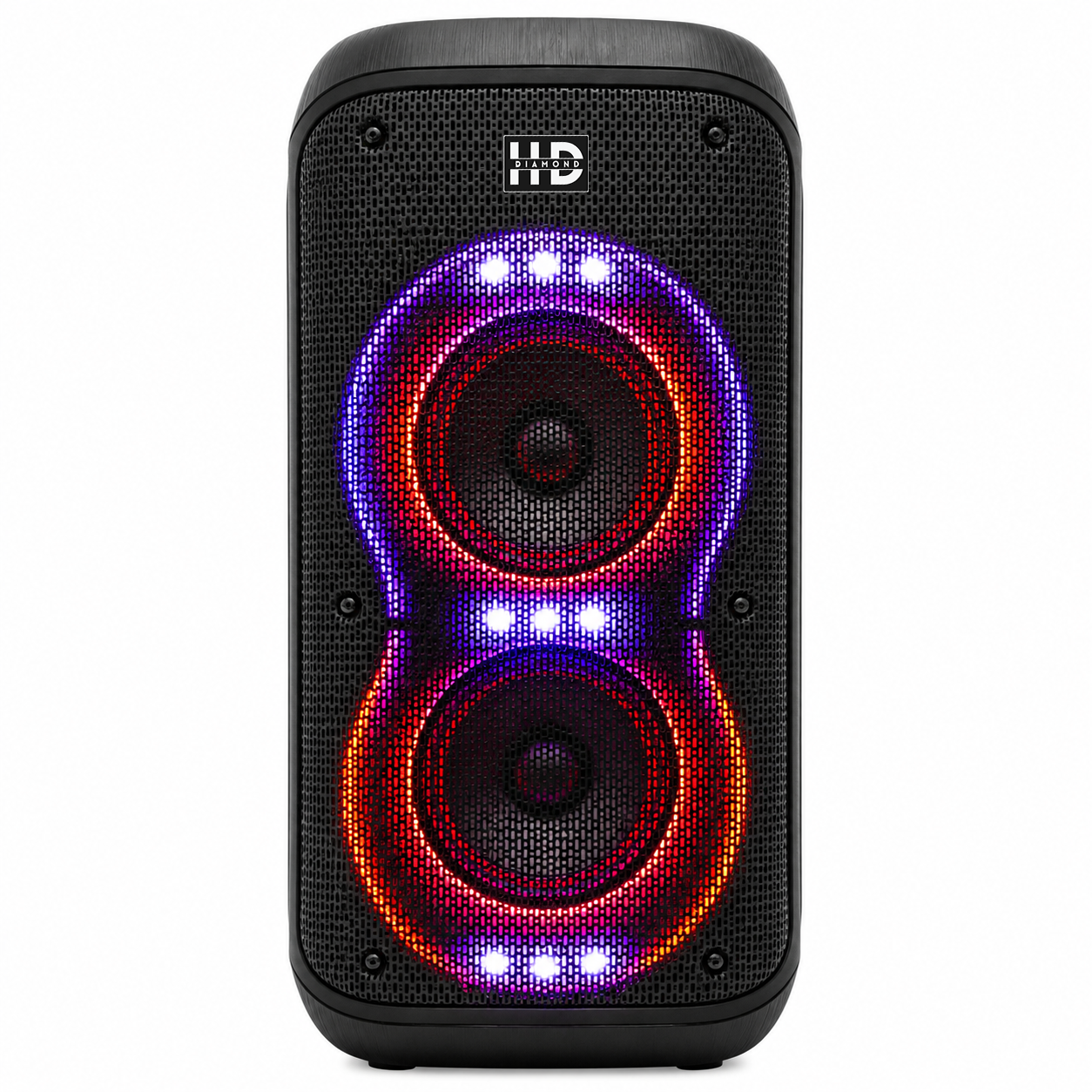 HD DIAMOND T1062 Portable Party Speaker | Dual 6.5" Woofer | RGB