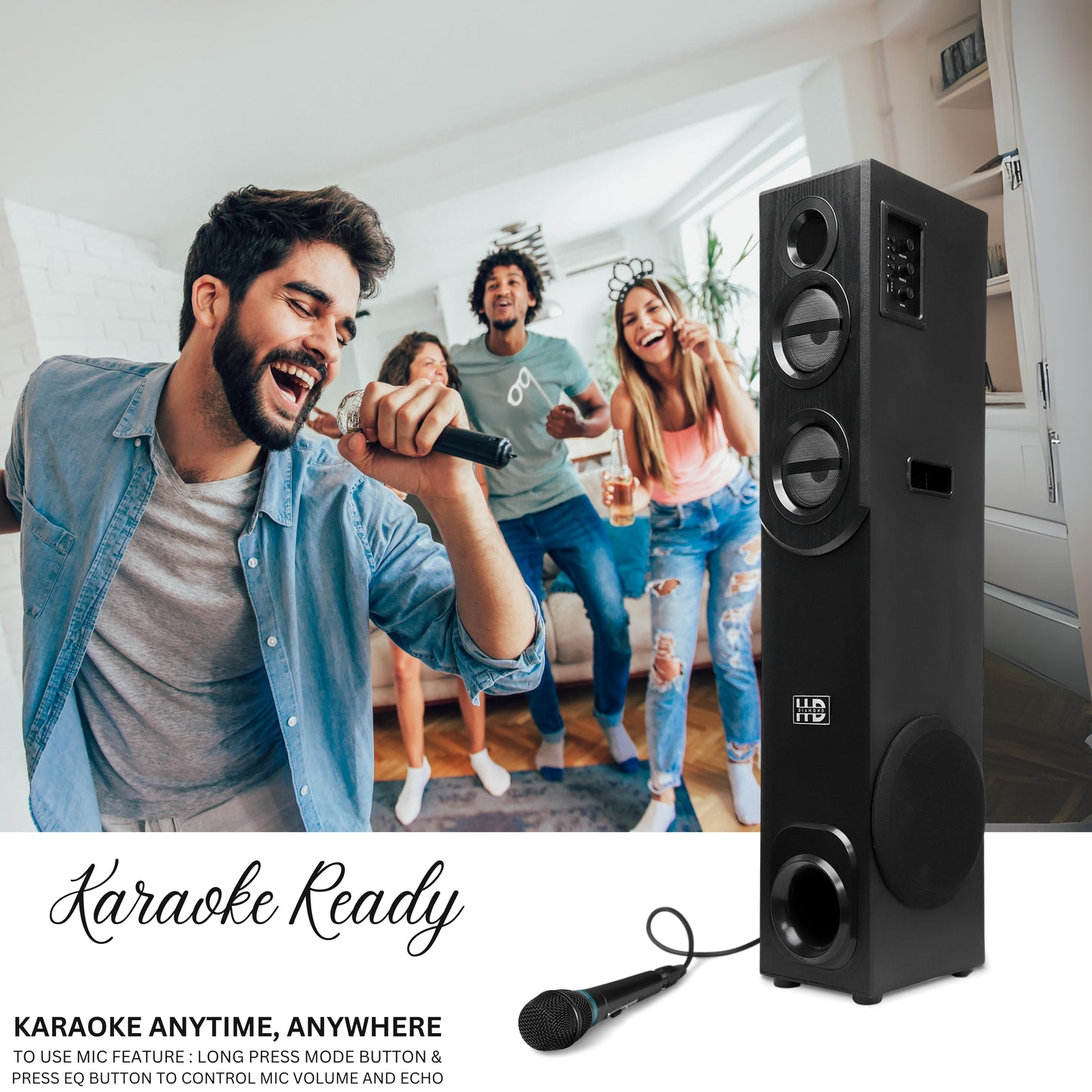 HD-ST08BT Single Tower Speaker