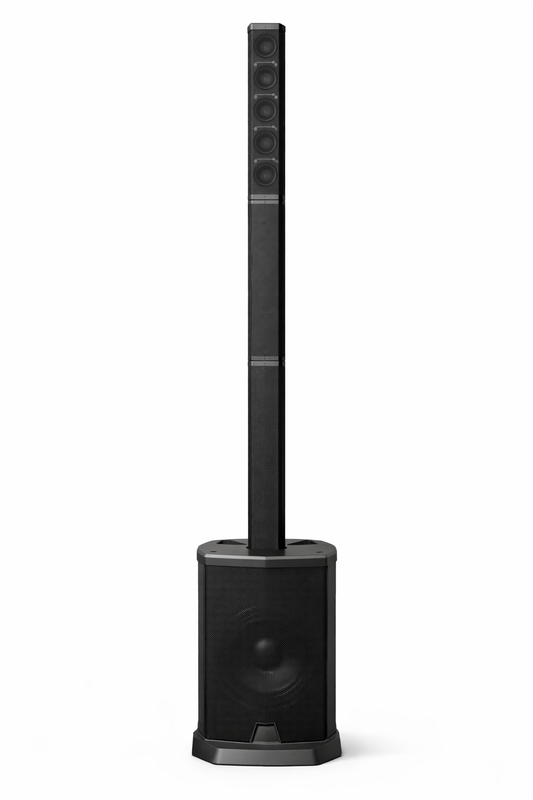HD DIAMOND HD-1226 Professional Column Array PA Speaker System | 6ft Modular Line Array | 8" Subwoofer | Bluetooth | 3-Channel Mixer