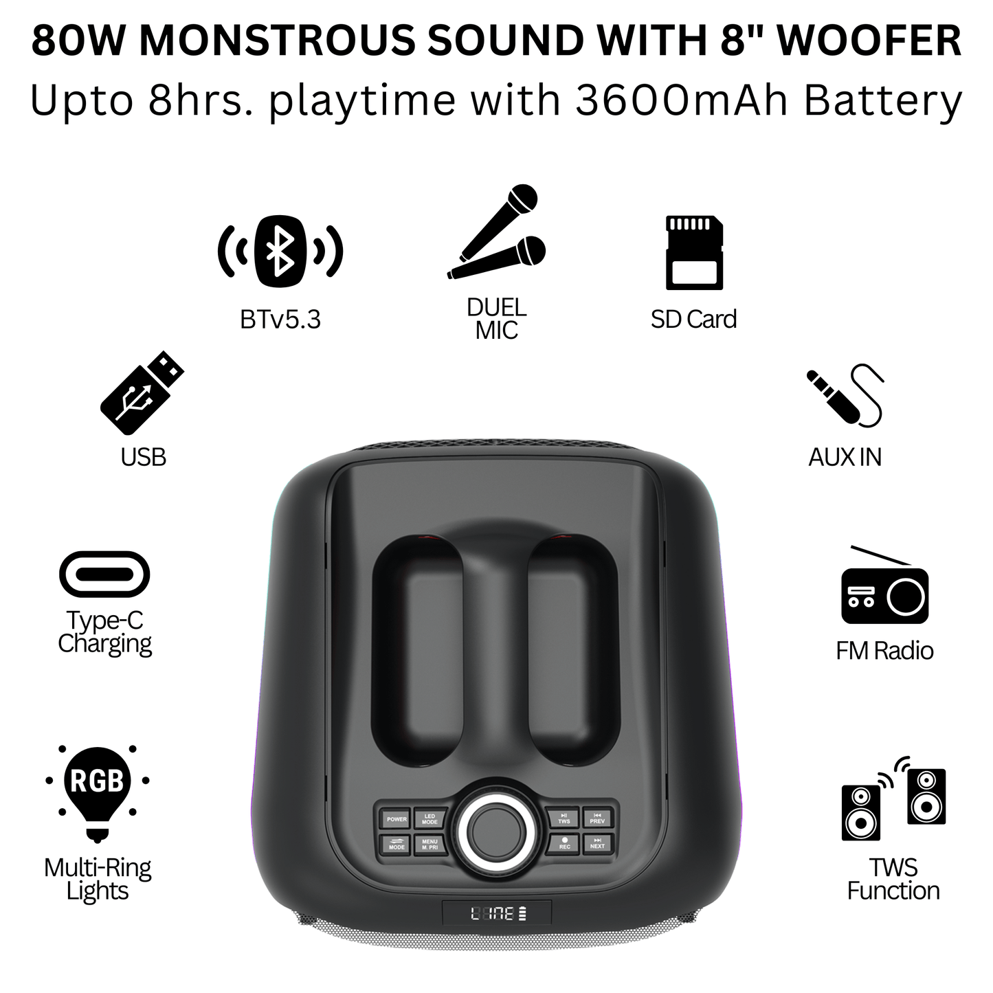 HD-108DC PARTY SPEAKER