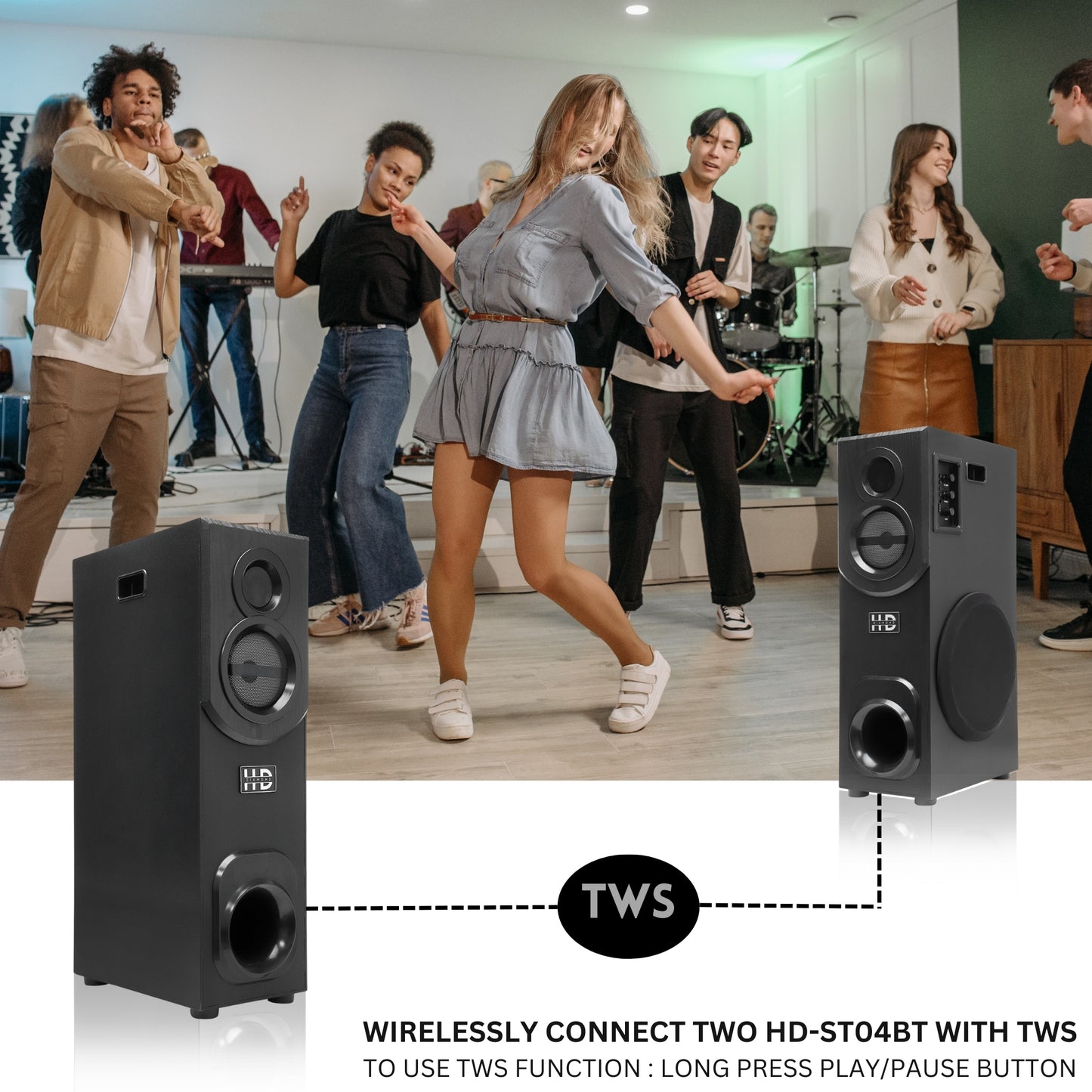 HD-ST04BT Single Tower Speaker