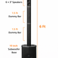 HD DIAMOND HD-1226 Professional Column Array PA Speaker System | 6ft Modular Line Array | 8" Subwoofer | Bluetooth | 3-Channel Mixer