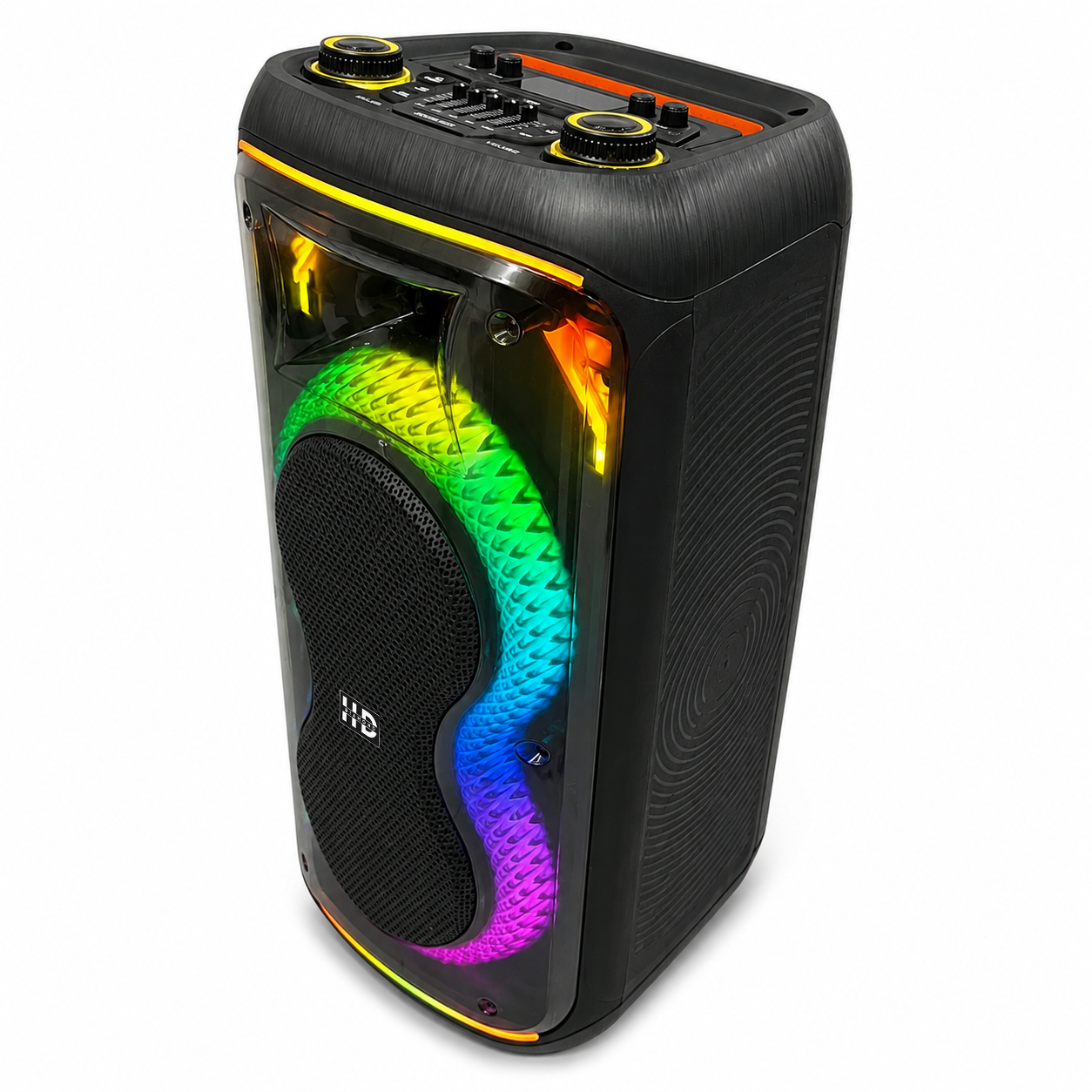 HD-T2082 Professional Portable Party Speaker with Dual 8" Woofers & Dragon Tail RGB Light