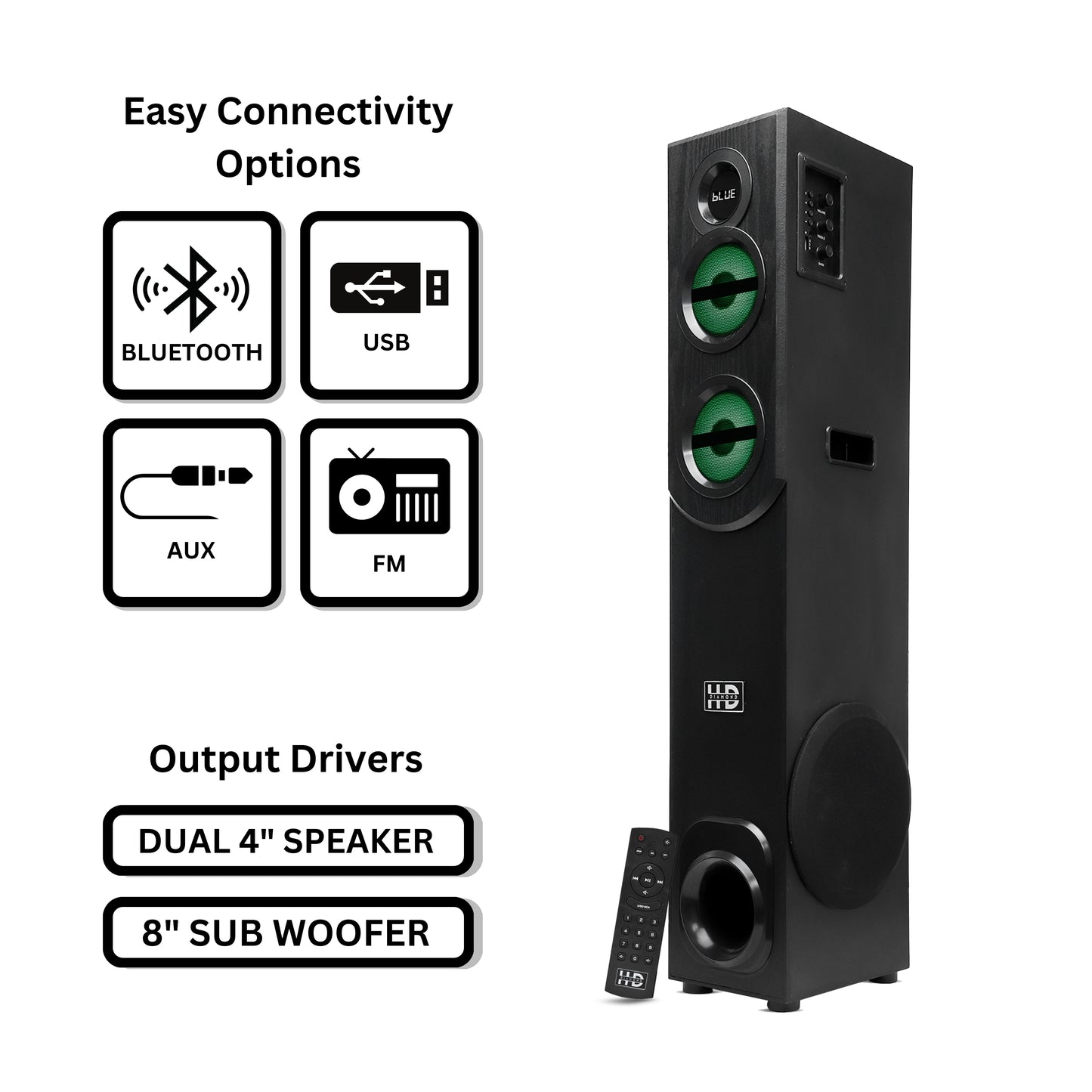HD-ST08BT Single Tower Speaker