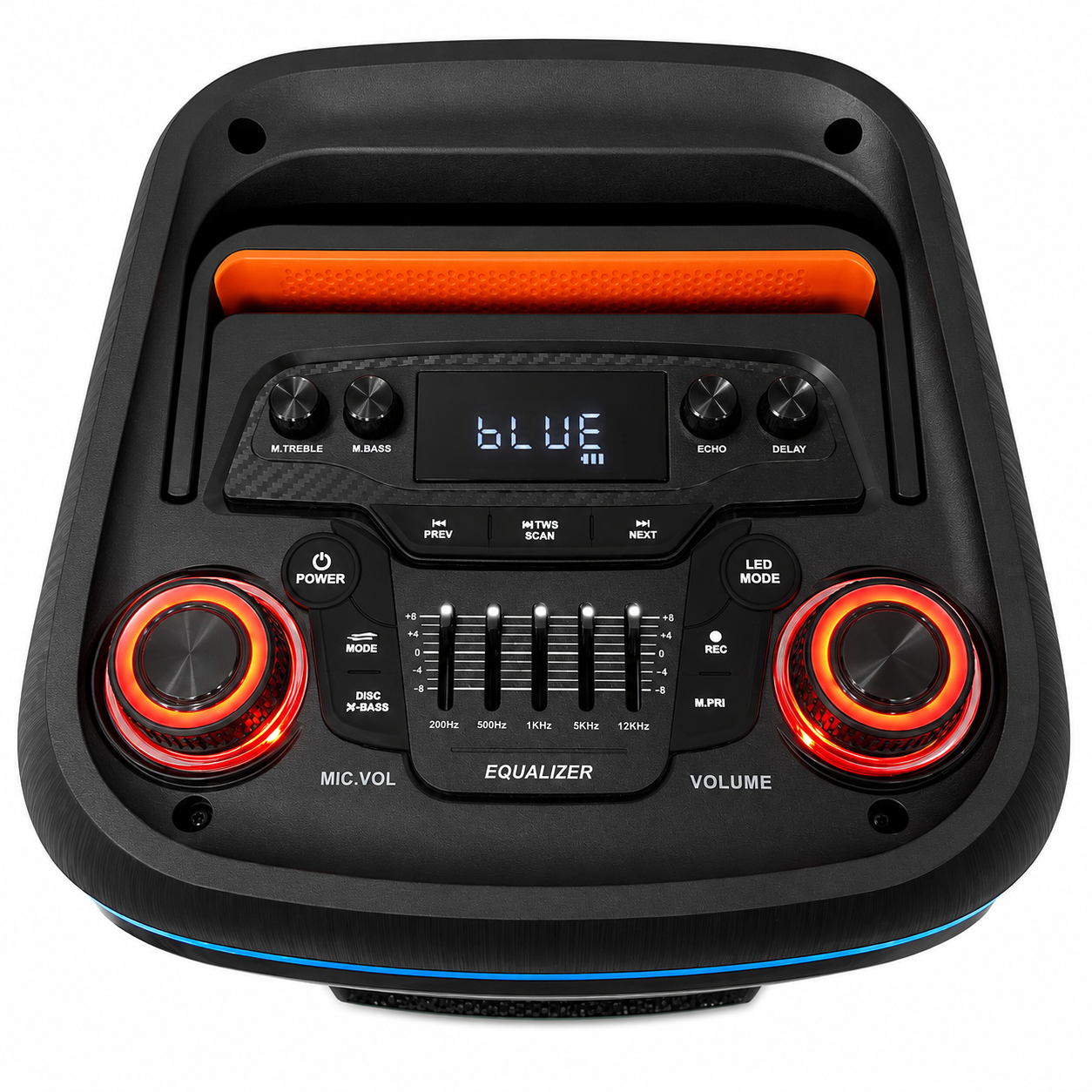 HD-T2082 Professional Portable Party Speaker with Dual 8" Woofers & Dragon Tail RGB Light