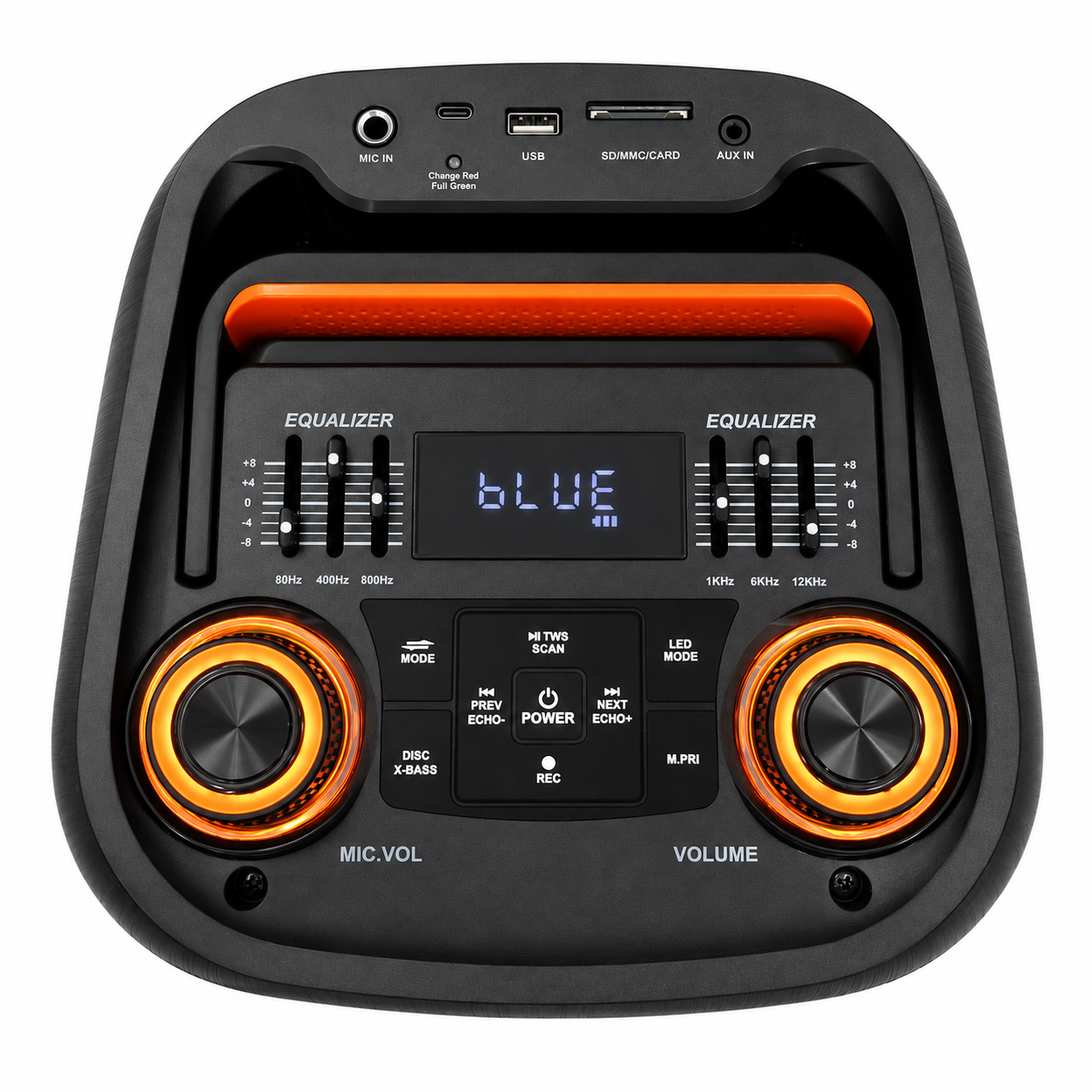 HD DIAMOND T1062 Portable Party Speaker | Dual 6.5" Woofer | RGB